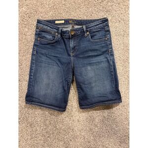 Kut from the Kloth Shorts Womens 6 Blue Catherine Boyfriend Dark Wash Stretch